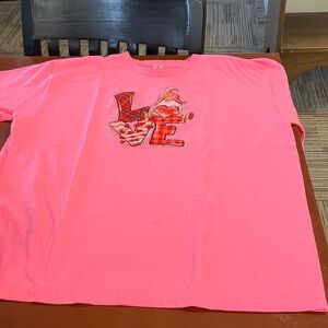Gildan Pink Short Sleeve Tee with Graphic
